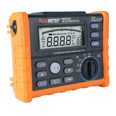 Strumento di misura del tester di resistenza alla terra portatile per l'ispezione e la risoluzione dei problemi del sistema di messa a terra elettrica