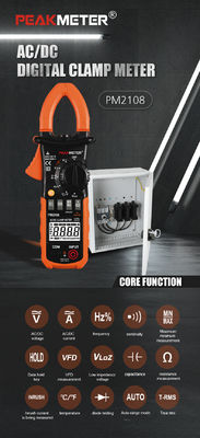 AC/DC Digital CLamp Meter Con Ammeter, Voltmeter, doppia muffa, retroilluminazione, LCD, misurazione Ohmmeter
